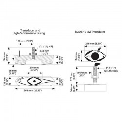 Transductor CHIRP Airmar B265LH Humminbird ONIX 1KW