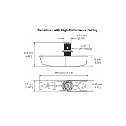 Transductor CHIRP Airmar B285HW Garmin