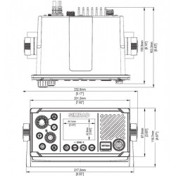 Emisora VHF B&G V60-B GPS DSC AIS + Antena GPS-500