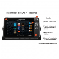 Lowrance HDS 12 con Transductor HDI 50/200 CHIRP/DownScan