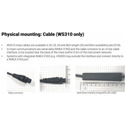 B&G Cable WS300/WS700 (35 metros)