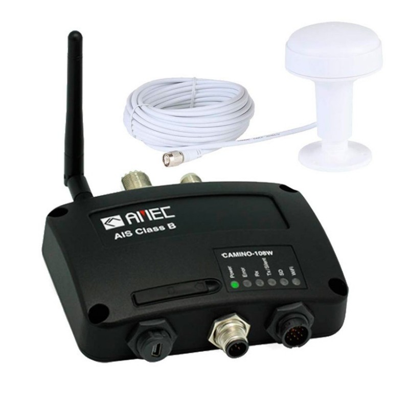 Transpondedor AIS AMEC Camino 108w + Antena GPS Agressor-21