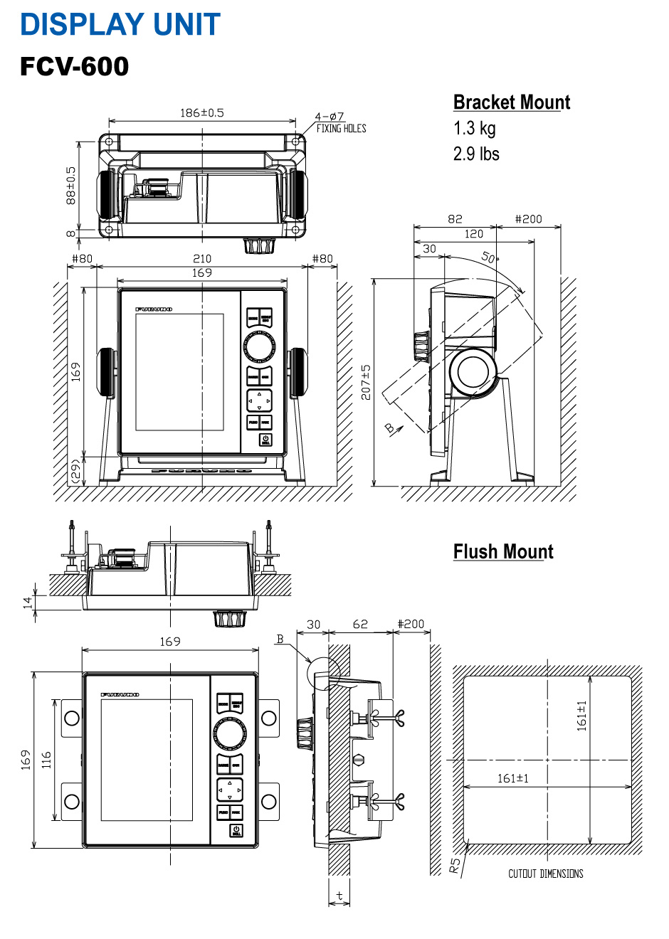 Dimensiones FCV-600