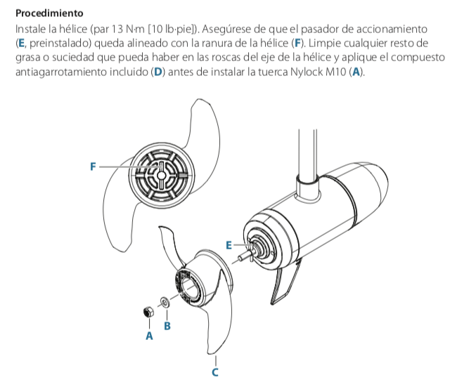 instalación hélice